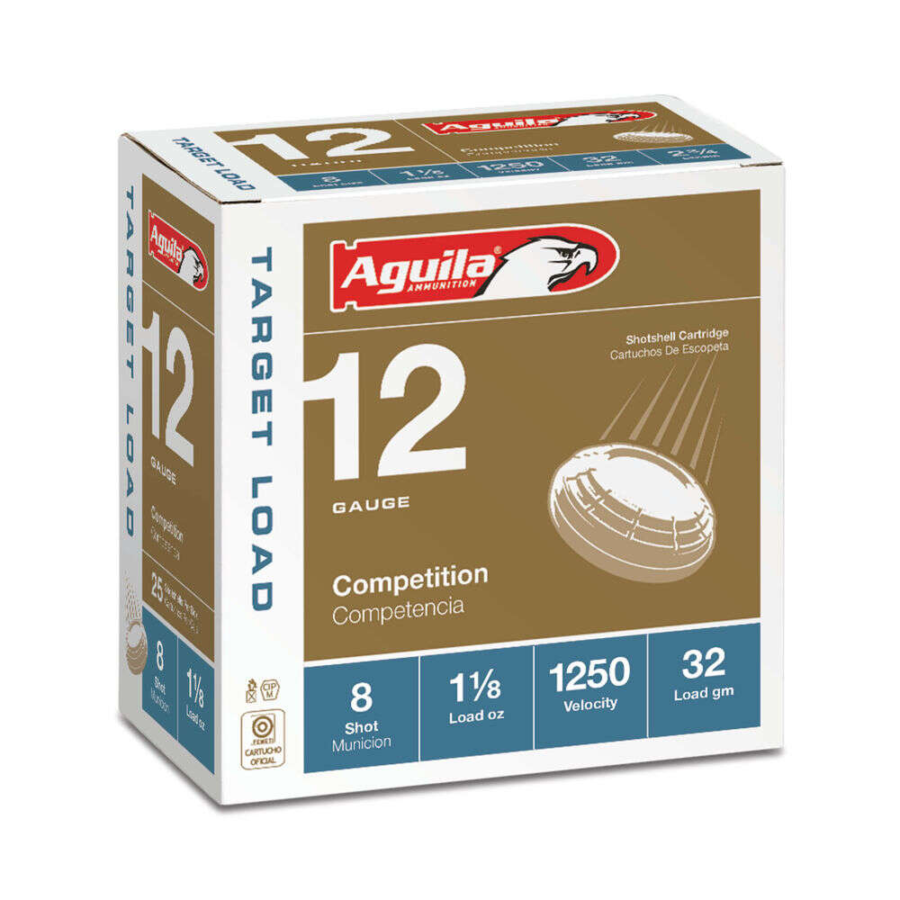 Ammunition Aguila Ammunition 1 1/8 oz 12Gauge AGUILA 1CHB1348 TARGET   12G 2.75 #8   11/8 25/10 • Model: 1 1/8 oz